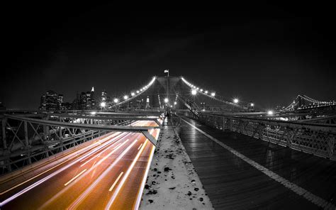2560x1600 Photography Cityscape Urban City Bridge New York City Night
