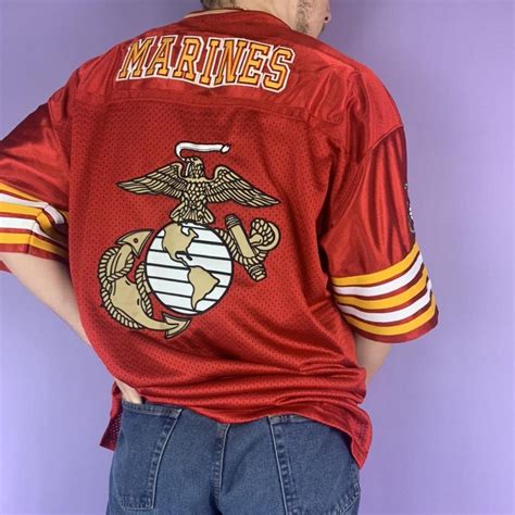 90s Marine Corps Football Jersey Amazing Depop