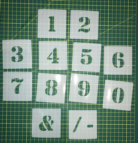 Number Stencil Individual Pcs 0 9 40mm Up To 200mm Etsy Australia