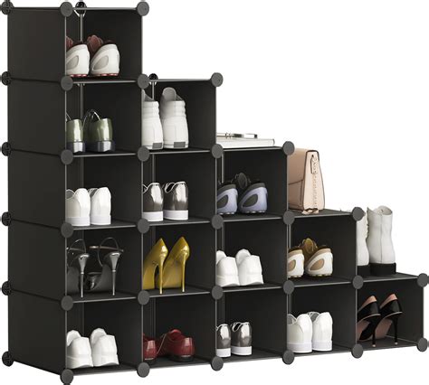 Buy Homidec 16 Cube Interlocking Shoe Rack Diy Modular Shoe Storage