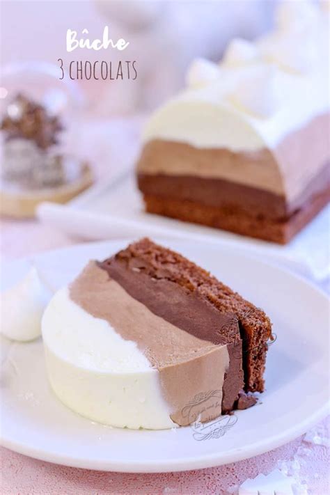 Bûche de noël aux trois chocolats