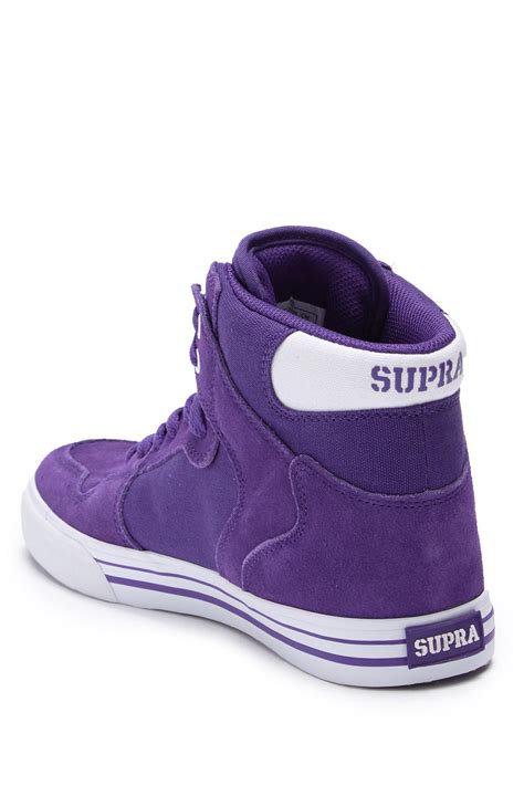 Supra Vaider Suede High Top Sneaker In Purple For Men Lyst