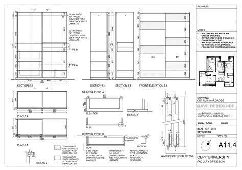Residentialcommercial Space Interior Working Drawing Cept Portfolio