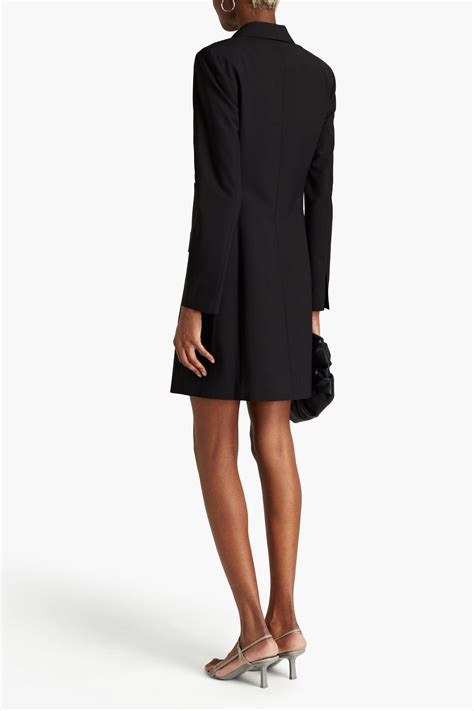 black double breasted wool blend blazer theory the outnet