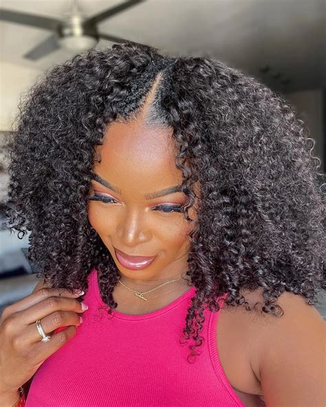 kinky curly human hair v part wig u part wig no leave out brazilian wigs for women deep wave