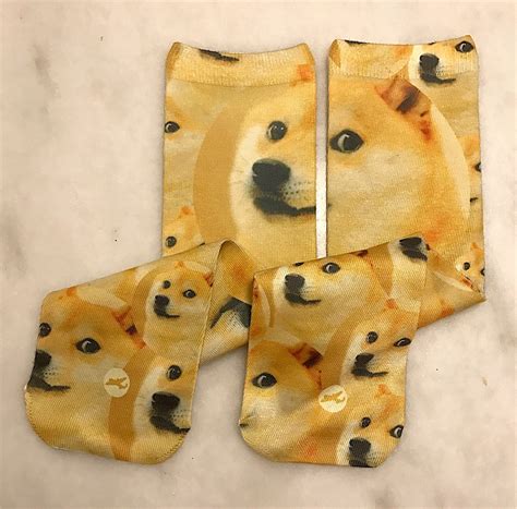 Doge Socks Meme Socks Doge Apparel Doge Clothing Funny Etsy