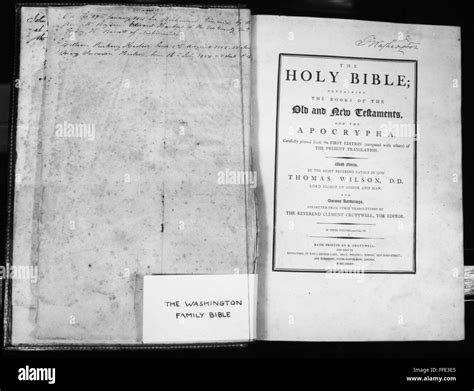 Washington Bible Nbible Owned By George Washington Stock Photo Alamy