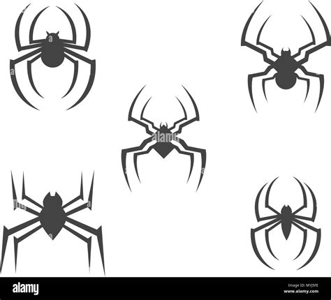 Spider Logo Design Vector Illustration Design Template Stock Vector