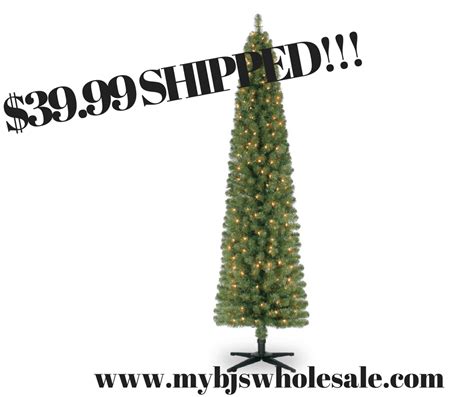 Ashland Pre Lit 7 Foot Pencil Artificial Christmas Tree Only 3999