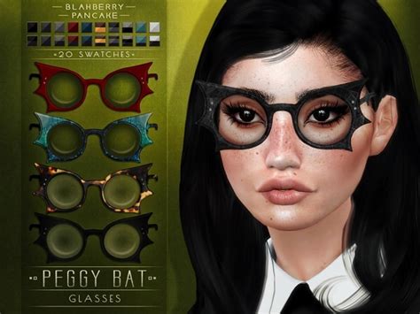 Peggy Bat Glasses At Blahberry Pancake The Sims 4 Catalog