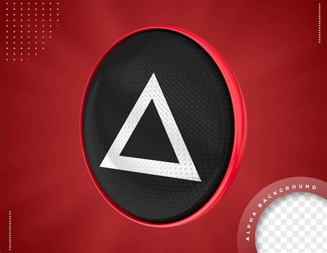 Premium Psd Red Triangle 3d Icon For Composition