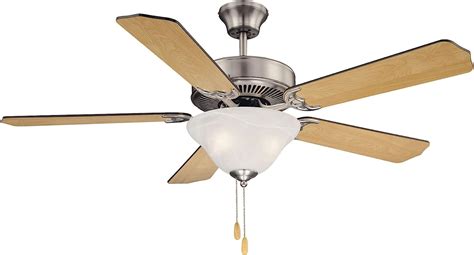 Aurora Lighting Satin Nickel Finished Ceiling Fan With White Marble