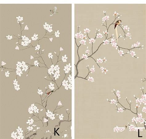 Flores Wallpaper Wallpaper Wall Scenic Wallpaper Chinoiserie
