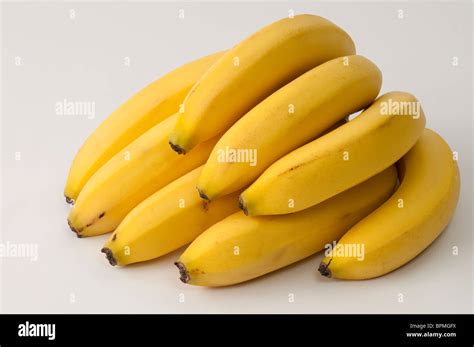 Banano Musa X Paradisiaca Fruta Madura Studio Picture Contra Un