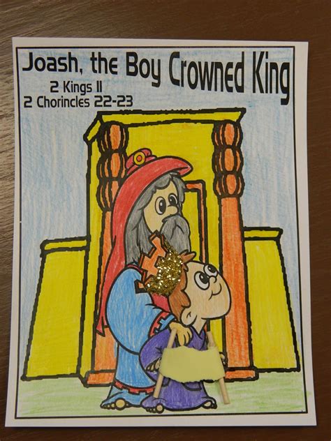 The King Joash Printable Sundayschoolist