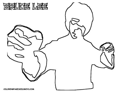 100% free famous people coloring pages. Bruce Lee Coloring Pages
