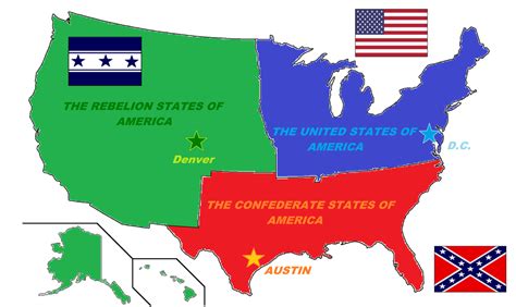 Fictional Map Of The U S A 2nd Civil War Map By Zaduky500 On DeviantArt