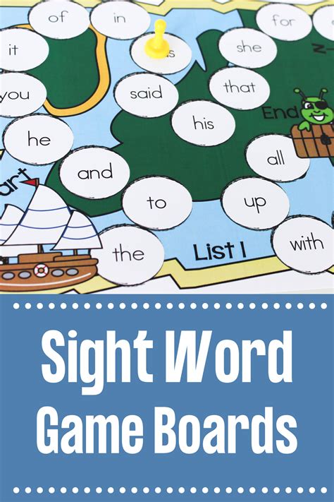 Sight Word Game Boards Dolch Fry Make Take Teach