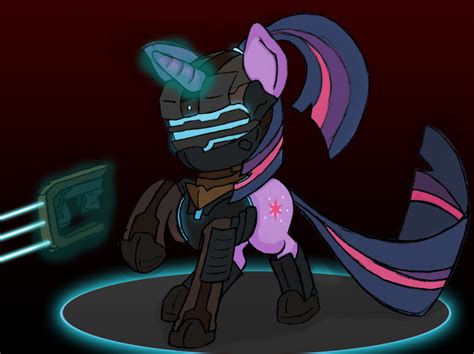 Isaac Clarke And Twilight Sparkle Dead Space Drawn By Fleur Di Cutie