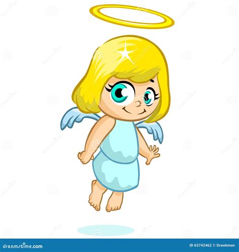 Vector Illustration Of A Cute Christmas Angel Character Stock Vector