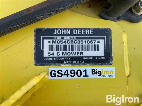 John Deere 54c 54” Mower Deck Bigiron Auctions