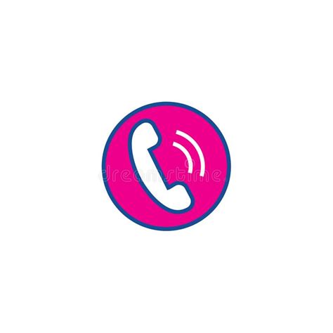 Linear Illustration With Circle Phone Line Icon For Marketing Design