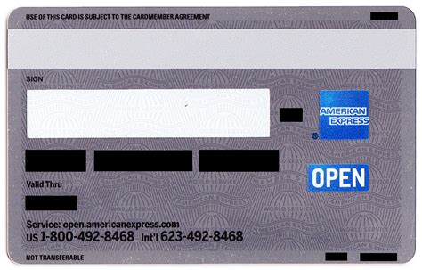 American Express Credit Card Back