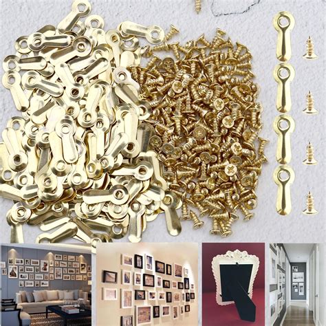 200pcs Picture Photo Frame Turn Buttons Fasteners with 200pcs Screws Black/ Gold | eBay