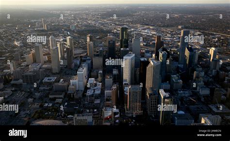 Aerial View Of The Houston Skyline January 30 2017 In Houston Texas