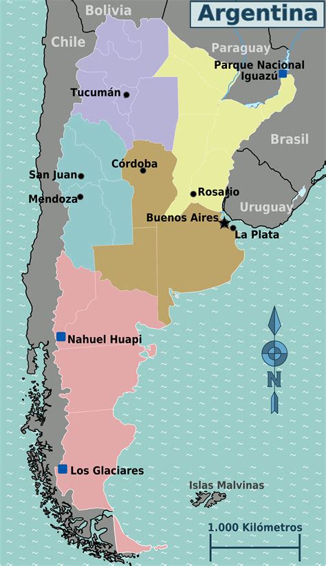 Fileargentina Regions Map Espng Wikitravel Shared