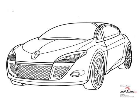 Retrouvez aussi de nombreux autres coloriages sur dessin.tv! Renault-Megane-coloriage-voiture | Les Voitures