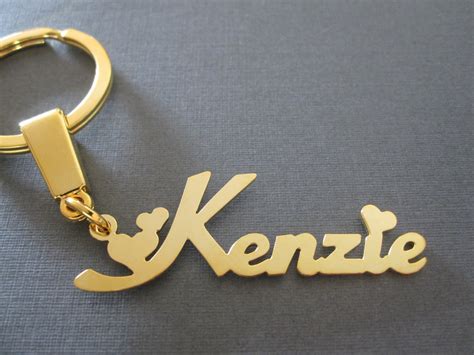 Personalized Gold Name Keychain