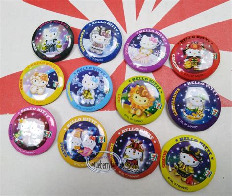 Sanrio Hello Kitty Collectible Pins Badge 12 Pieces Set Pin Buttons
