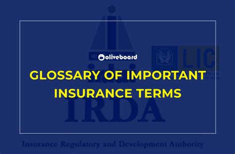 Glossary Of Important Insurance Terms Download Pdf Oliveboard