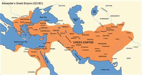 Map Of The Greek Empire 323 Bc Bible Mapping Bible Bible Class