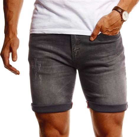 Leif Nelson Herren Jeans Shorts Ln Amazon De Bekleidung
