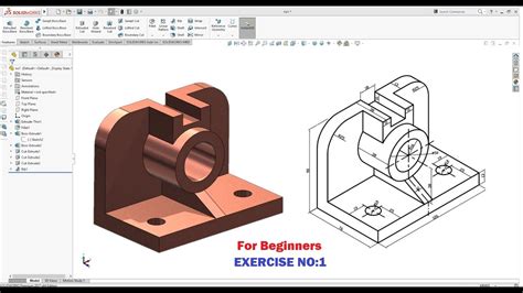 Solidworks Tutorial For Beginners Exercise 1 Youtube