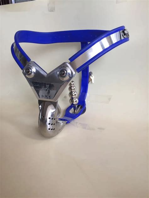 Stainless Steel Male Underwear Chastity Belt With Anal Plugchastity