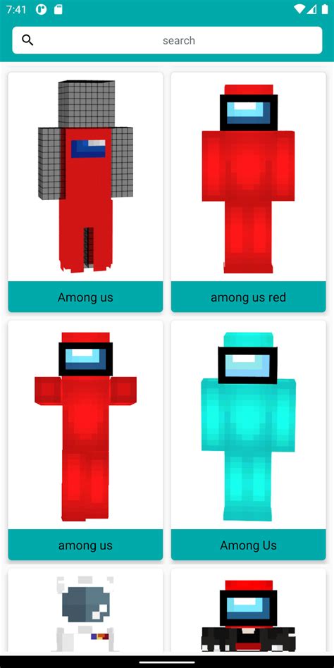 Among Us Skins For Minecraft For Android 無料・ダウンロード