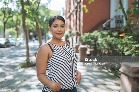 Beautiful Plus Size Dominican Woman In Usa Stock Photo Download Image