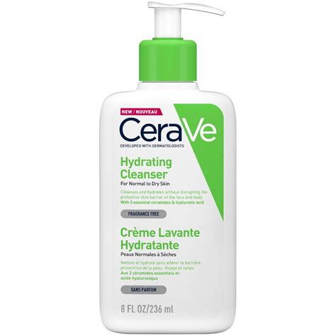 Cerave Hydrating Cleanser With Hyaluronic Acid For Normal To Dry Skin