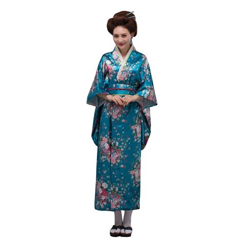 Thy Collectibles Womens Silk Traditional Japanese Kimono Robebathrobe