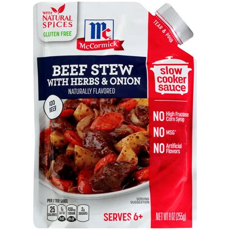 Mccormick Slow Cooker Naturally Flavored Hearty Beef Stew With Herbs
