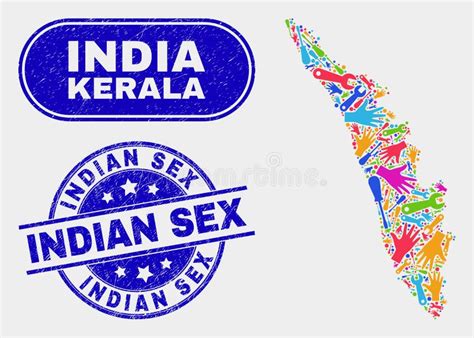 Assembly Kerala State Map And Grunge Indian Sex Stamp Seals Stock Vector Illustration Of