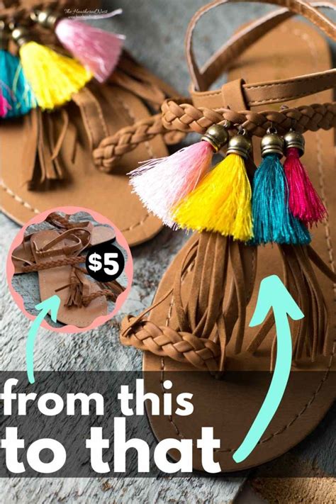 Diy Tassel Sandals Get The Look For Less The Heathered Nest