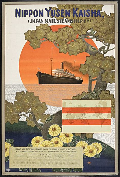Wtr 13 Nippon Japan Steamship Vintage Water Travel Posters By