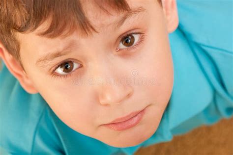 Sad Boy Stock Image Image Of Children Thought Blue 19264149