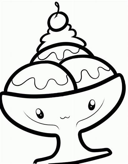 Ice Coloring Cream Sundae Pages Cookie Colouring