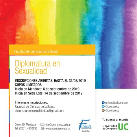 Diplomatura En Sexualidad 2019 Universidad De Congreso Universidad
