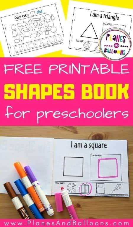 Shape Book Printable For Preschool And Kindergarten Shapes